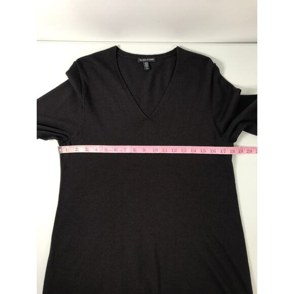 Eileen Fisher Women's M Dark Brown Wool Long Tunic Sweater Comfy Fall Winter - Picture 11 of 12